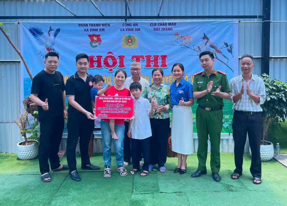Công an xã Vĩnh Am: Hội thi tiếng hót chim chào mào thiện nguyện gây quỹ hỗ trợ trẻ em có hoàn cảnh khó khăn